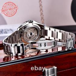 Men's Automatic GMT Mechanical Watch, Sapphire Crystal, 100M Water-Resistant