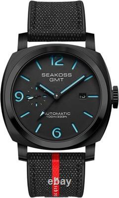 Men's GMT Automatic 45MM Waterproof Watch with Luminous Sapphire Glass