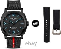 Men's GMT Automatic 45MM Waterproof Watch with Luminous Sapphire Glass