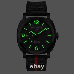 Men's GMT Automatic 45MM Waterproof Watch with Luminous Sapphire Glass