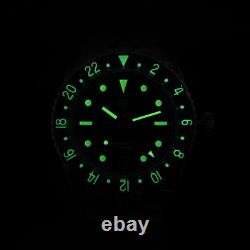 Men's GMT Automatic Watch, 38mm Sapphire Crystal, 100M Waterproof, WD6542