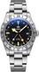 Men's GMT Quartz Watch, Dual Time, Waterproof 200M, Swiss Movement, Luminous