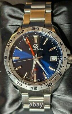 Men's Grand Seiko Sport GS 39mm GMT Stainless Steel Blue Quartz SBGN005 Watch