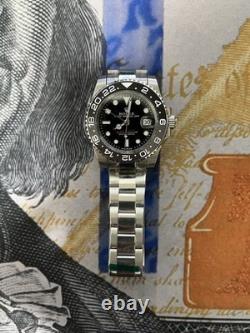 Men's Luxury GMT Style Automatic Watch Black/Gray Bruce Wayne Colorway 41mm