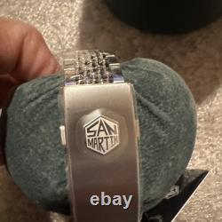 Men's SAN MARTIN Stainless Steel Automatic GMT Watch 39.5mm