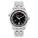 Mens Hamilton H32695131 Jazzmaster Black Dial GMT Stainless Steel Watch
