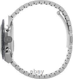 Mens Wristwatch TIMEX Q GMT TW2V69900 Chrono Stainless Steel White