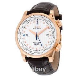 Mido GMT Automatic Silver Dial Brown Leather Men's Watch M0059293603100