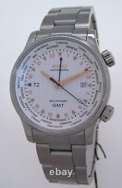 Mido Multifort Gmt Worldtime Eta 2893-2 Automatic Men's Watch M005.929.11.031.00