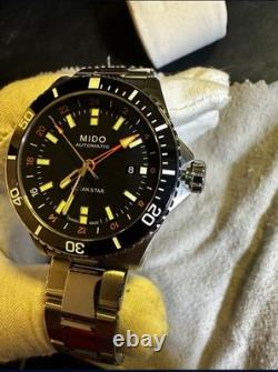 Mido Ocean Star Captain GMT Black Dial M026.629.11.051.01 Watch NIB + Papers