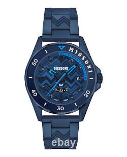 Missoni Mens Missoni GMT Blue 43mm Bracelet Fashion Watch