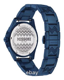 Missoni Mens Missoni GMT Blue 43mm Bracelet Fashion Watch