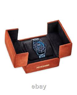 Missoni Mens Missoni GMT Blue 43mm Bracelet Fashion Watch