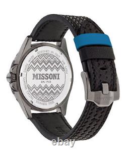 Missoni Mens Missoni GMT Gun 43mm Strap Fashion Watch