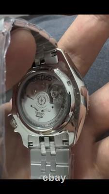 Mod Seiko 5 Five Sports SSK033 GMT Automatic Watch 100 Meter White Dial