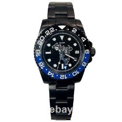 Model G 40A (GMT + Worldtimer 40mm NH34 Automatic) Dark Knight Style Watch