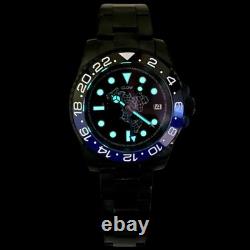 Model G 40A (GMT + Worldtimer 40mm NH34 Automatic) Dark Knight Style Watch