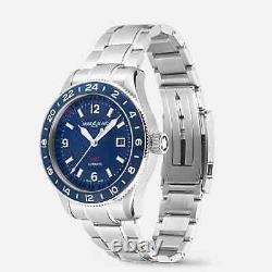 Montblanc 129616 GMT 1858 Date men wristwatch 42 mm stainless steel 10 bar