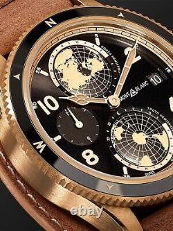 Montblanc 1858 Geosphere LE Bronze with WARRANTY Minerva GMT 117840 with BOX $6500