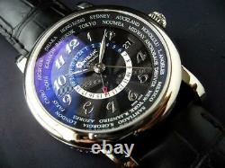 Montblanc Star World Time GMT 109285 Automatic Leather Black Dial Men's 42mm