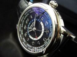 Montblanc Star World Time GMT 109285 Automatic Leather Black Dial Men's 42mm