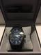 Montres De Luxe Mens GMT Estremo Black blue Tonneau Leather Watch NEW