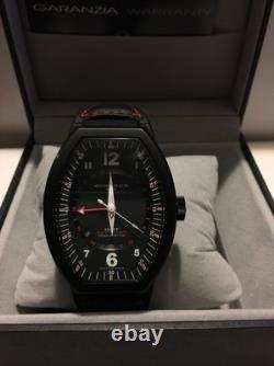 Montres De Luxe Mens GMT Estremo Black white red Tonneau Leather Watch NEW