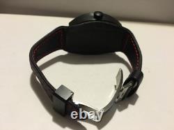 Montres De Luxe Mens GMT Estremo Black white red Tonneau Leather Watch NEW