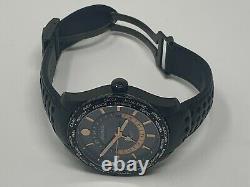 Movado $1795 Gmt World Dual Time Black, Leather Strap Series 800 Watch 2600118