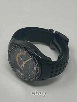 Movado $1795 Gmt World Dual Time Black, Leather Strap Series 800 Watch 2600118