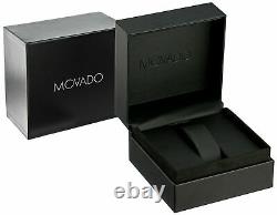 Movado $1795 Gmt World Dual Time Black, Leather Strap Series 800 Watch 2600118