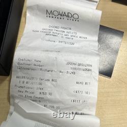 Movado Black Series 800 GMT World-Time 24 Hr Steel Watch