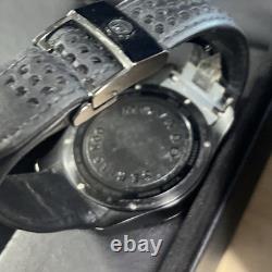 Movado Black Series 800 GMT World-Time 24 Hr Steel Watch Model 14-1-36-1207