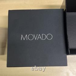 Movado Black Series 800 GMT World-Time 24 Hr Steel Watch Model 14-1-36-1207