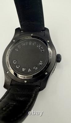 Movado Black Series 800 GMT World-Time 24 Hr Steel Watch Model 14-1-36-1207
