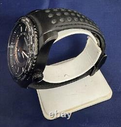 Movado Black Series 800 GMT World-Time 24 Hr Steel Watch Model 2600118
