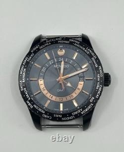 Movado Black Series 800 GMT World-Time Rose Gold Watch Model 2600118