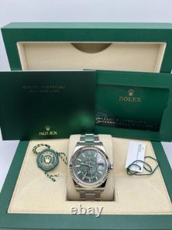 NEW 2025 Rolex Sky-Dweller 336934 42mm Green Dial Oyster Bracelet Box Papers