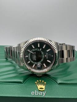 NEW 2025 Rolex Sky-Dweller 336934 42mm Green Dial Oyster Bracelet Box Papers