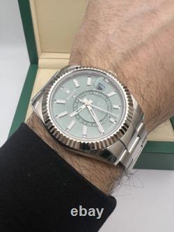 NEW 2025 Rolex Sky-Dweller 336934 42mm Green Dial Oyster Bracelet Box Papers