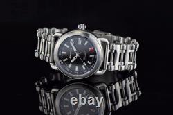 NEW! ARAGON Millipede Black Dial GMT Watch 44mm 24 Hr. Dial Automatic Mvmt A547