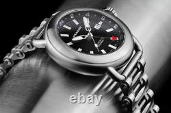 NEW! ARAGON Millipede Black Dial GMT Watch 44mm 24 Hr. Dial Automatic Mvmt A547