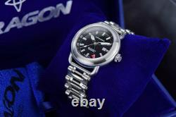 NEW! ARAGON Millipede Black Dial GMT Watch 44mm 24 Hr. Dial Automatic Mvmt A547