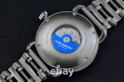 NEW! ARAGON Millipede Black Dial GMT Watch 44mm 24 Hr. Dial Automatic Mvmt A547