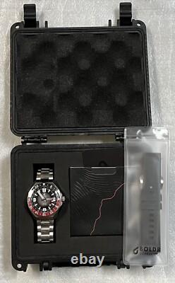 NEW BOLDR Odyssey 44 FREEDIVER GMT CK1886 Black Red watch -DEALER & WARRANTY