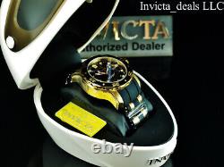 NEW Invicta Men's 48mm PRO DIVER SCUBA Swiss GMT BLACK DIAL Gold Tone SS Watch