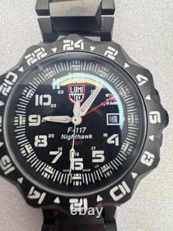 NEW Luminox F-117 Nighthawk GMT Gunmetal Divers Quartz Men's Watch XA. 6422