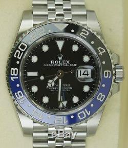 NEW STICKERED Rolex GMT-Master II Batman Batgirl Black Blue Jubilee 126710 BLNR