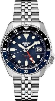 NEW Seiko 5 Sports Style GMT Series Automatic Blue Dial Men's Watch SSK003