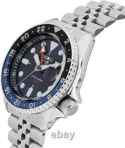 NEW Seiko 5 Sports Style GMT Series Automatic Blue Dial Men's Watch SSK003